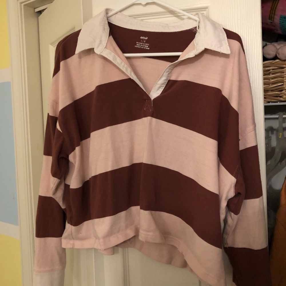 Aerie Striped Polo Shirt